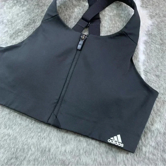 Adidas Ultimate Zip Front Sports Bra - Picture 4 of 10